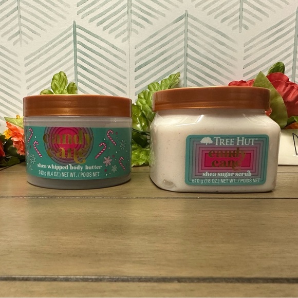 Tree Hut bundle candy cane whipped body butter and body scrub full size unopened - Picture 2 of 4